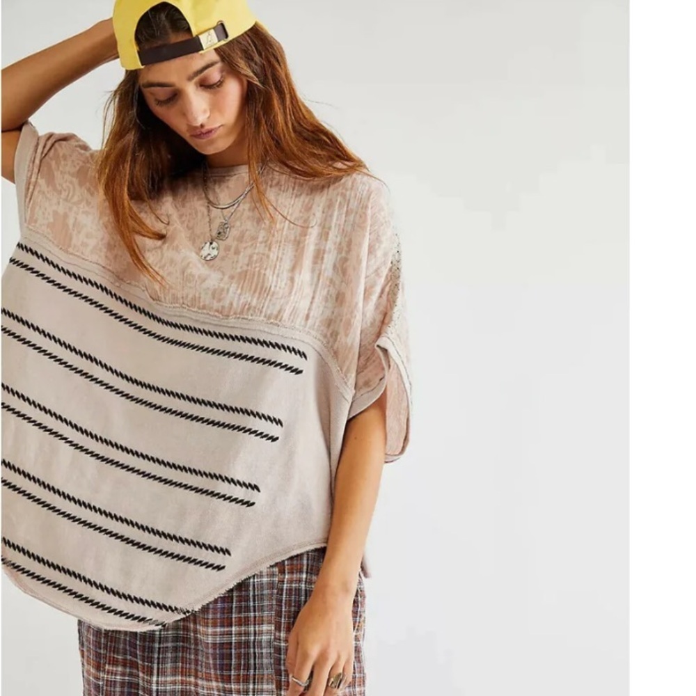 FREE PEOPLE Right Back Dolman Sleeve Top Size L Oversized
